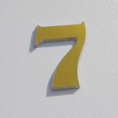 číslo na dveře – zlaté 7